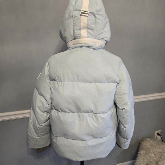 Canada Goose Pale Blue Quilted Hooded Puffer Jacket S - Picture 10 of 14